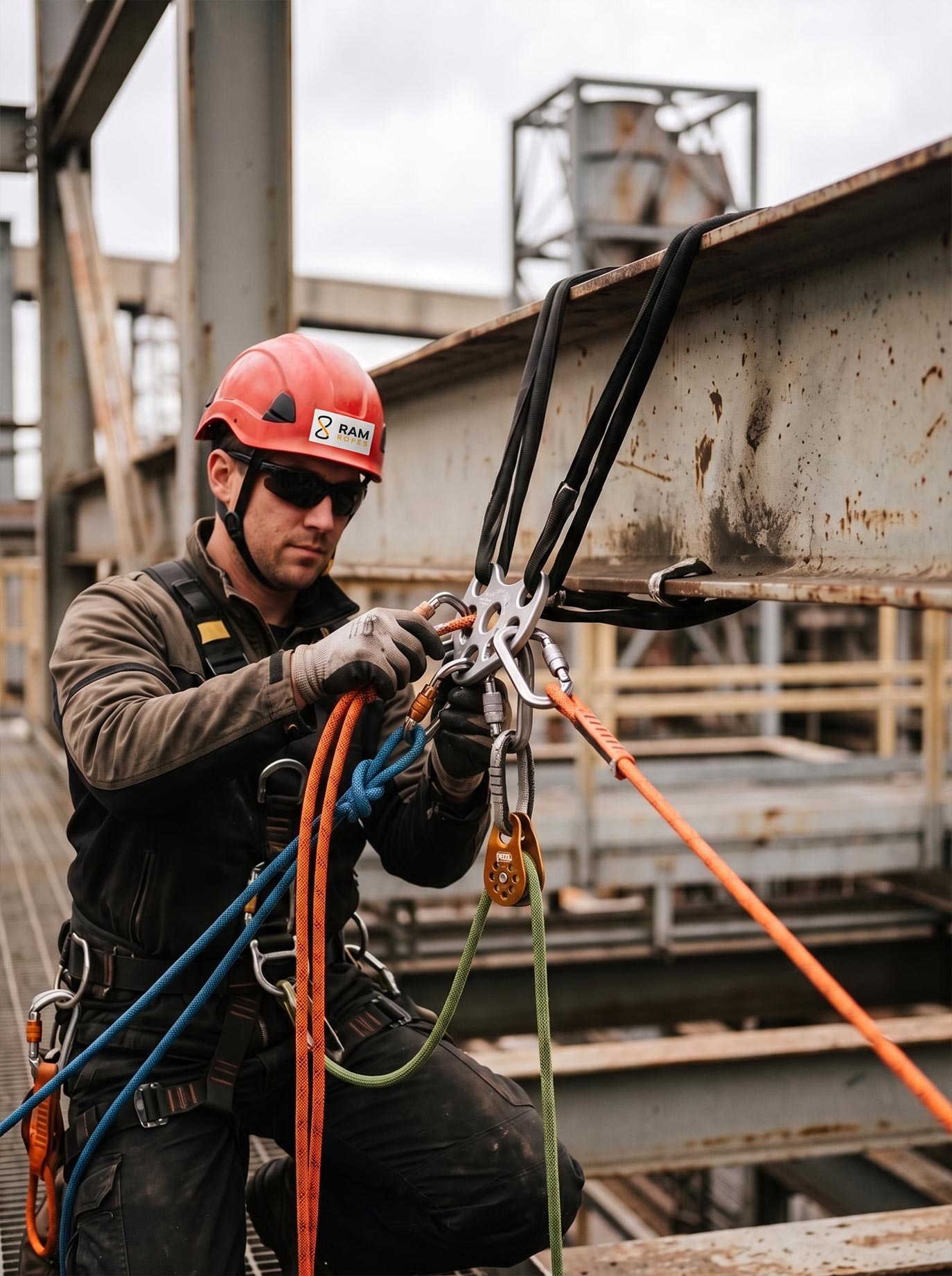 Foto real · montagem de rigging